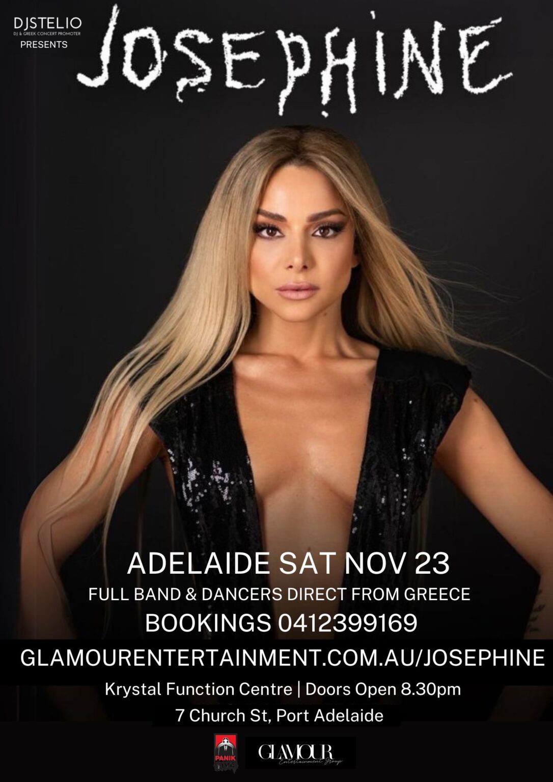 josephine in adelaide with dj stelio and glamour entertainment